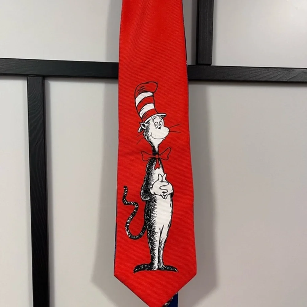 Dr SEUSS Necktie Vintage 2000 Multi Color 100% Polyester Korea Made - New!